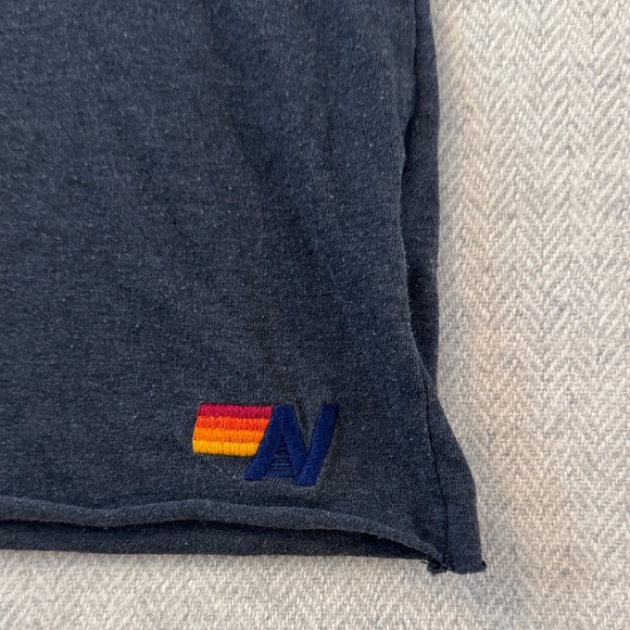 Aviator Nation Women’s Dark Gray Tee with Rainbow Logo - Picture 2 of 3